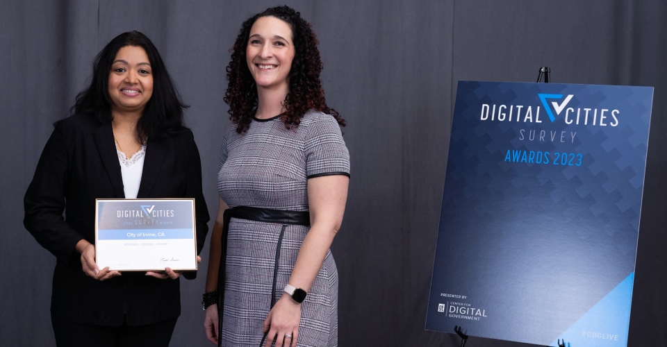 City of Irvine Wins 2023 Digital Cities Survey Award from Center for